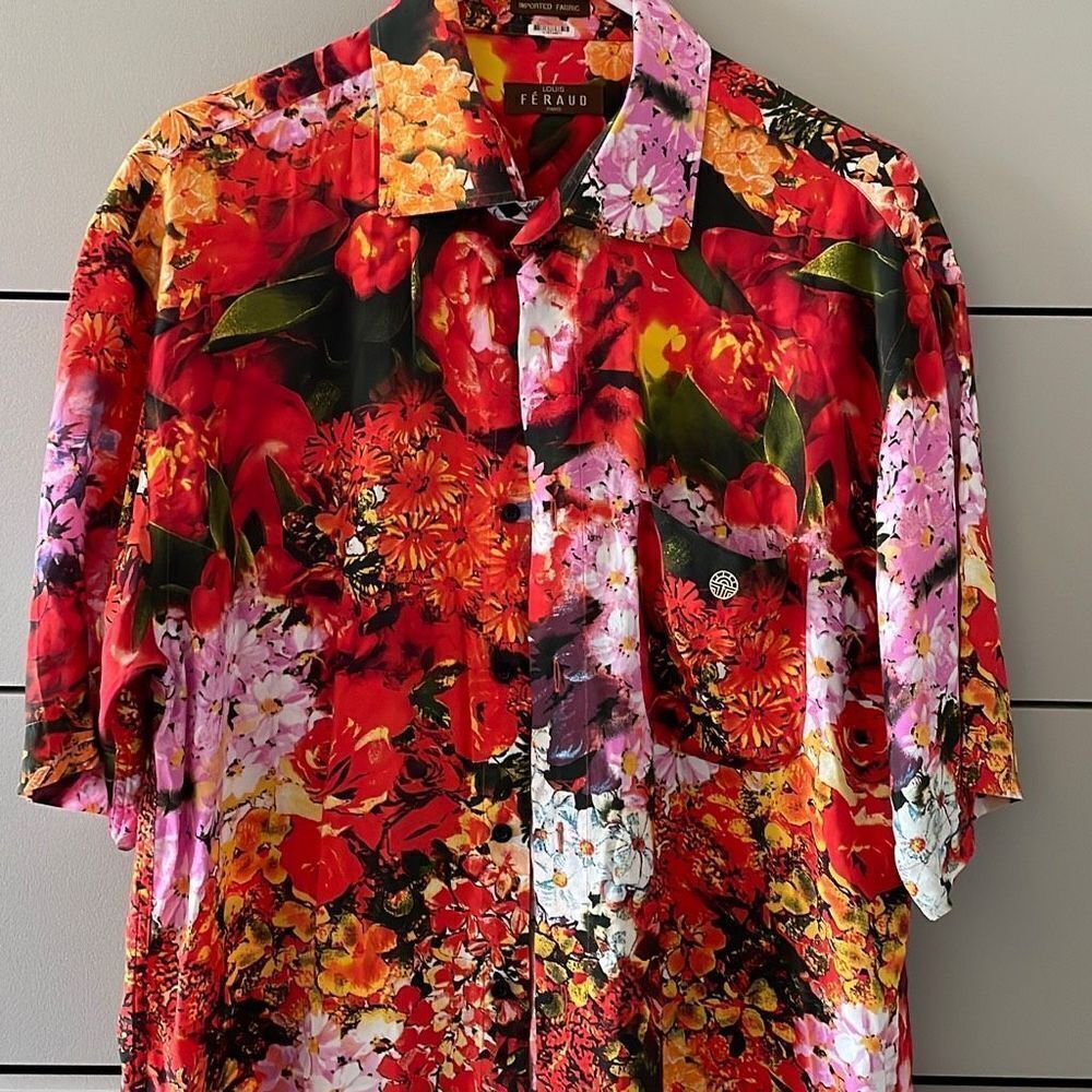Louis Feraud Paris XL Floral Button Down